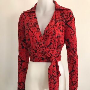 DVF Diane Von Furstenberg Vintage Judy wrap top
